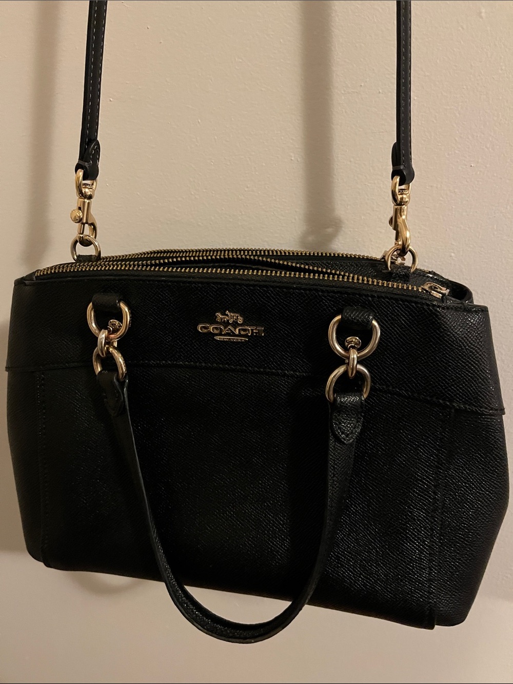 Vintage Black Coach mini Brooke Carryall